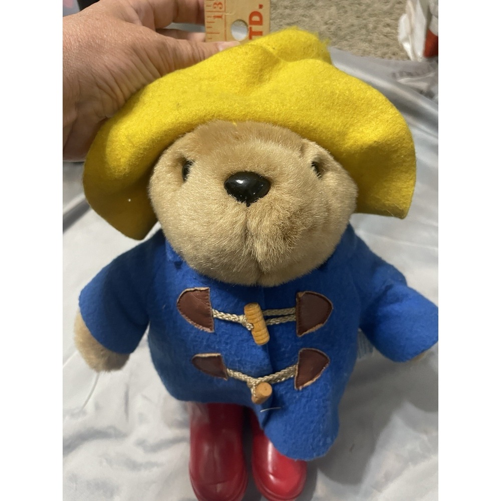 Vintage Paddington Bear Plush 1975 Eden Toys Red Rain Boots
